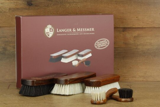 Langer & Messmer 5er-Set Schuhbrsten aus Ross- und Ziegenhaar
