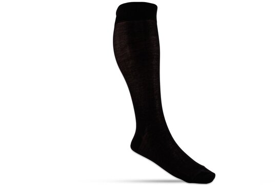 Langer & Messmer Knee-Length Socks Filoscozia Black UK Size 9.5-10.5