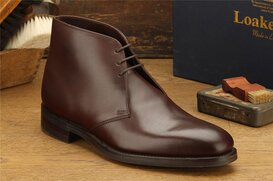 Loake Pimlico Dark Brown Size UK 7 Goodyear Welted Rubber...