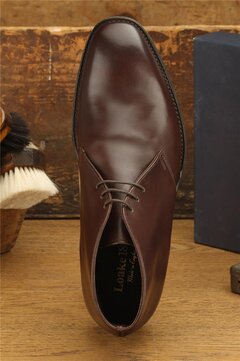 Loake Pimlico Dark Brown Size UK 8.5 Goodyear Welted Rubber Soles