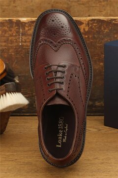 Loake Badminton Dark Brown Size UK 7 Goodyear Welted Rubber Soles
