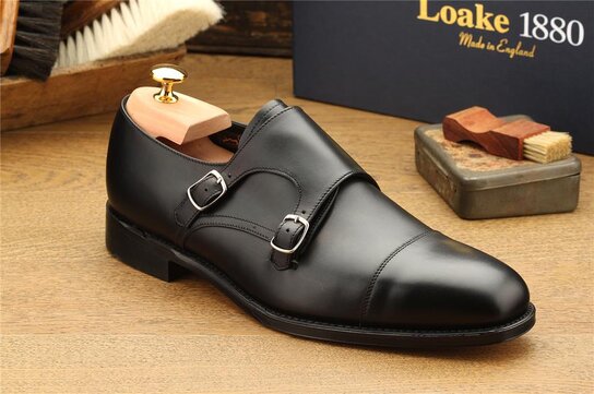 Loake Cannon Black Size UK 9.5 Goodyear Welted