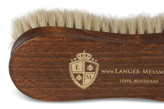 Langer & Messmer Premium Horsehair Polishing and Cleaning Brush Light