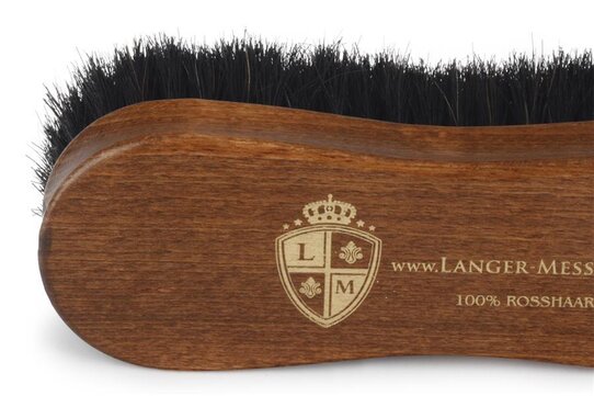 Langer & Messmer Premium Horsehair Polishing and Cleaning Brush Dark