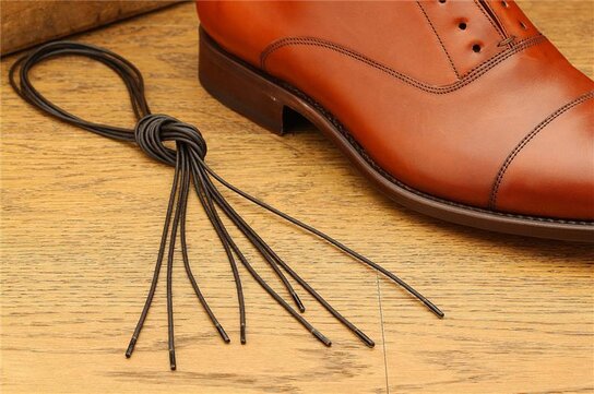 Langer & Messmer 2 Pairs Waxed Cotton Shoelaces Round 75 cm