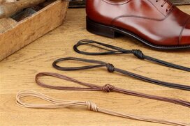 Langer & Messmer 2 Pairs Waxed Cotton Shoelaces Round 75 cm 