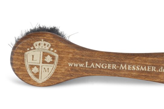 Langer & Messmer Leather Cream Dark Horsehair Applicator Brush