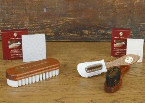 Langer & Messmer Set of 5 Suede Leather Brushes