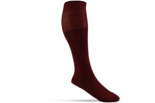 Langer & Messmer Mens Cotton Knee-Length Socks Bordeaux UK Size 10.5-11