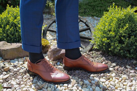 Langer & Messmer Mens Cotton Knee-Length Socks Dark Blue UK Size 7.5-8