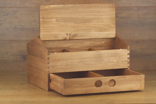 Langer & Messmer Wooden Valet Box Heidelberg (incl. 17-piece shoecarekit)