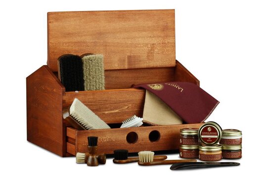 Langer & Messmer Wooden Valet Box Heidelberg (With Contents)