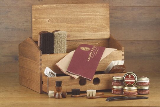Langer & Messmer Wooden Valet Box Heidelberg (With Contents)