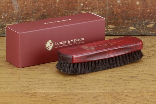 Langer & Messmer Exclusive Horsehair Polishing Brush Bordeaux