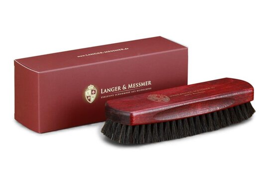 Langer & Messmer Exclusive Dark Horsehair Polishing Brush Bordeaux