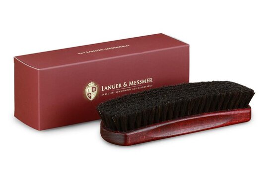 Langer & Messmer Exclusive Dark Horsehair Polishing Brush Bordeaux