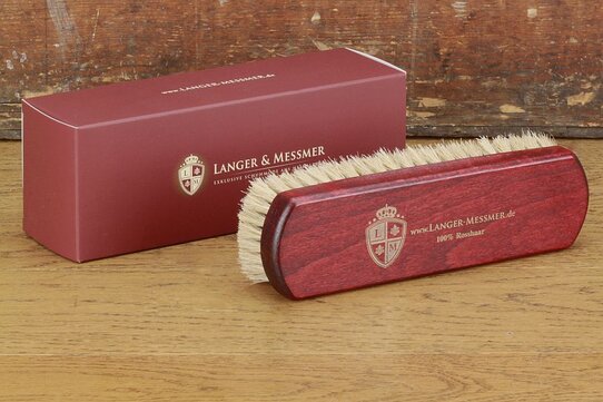 Langer & Messmer Exclusive Light Horsehair Polishing Brush Bordeaux