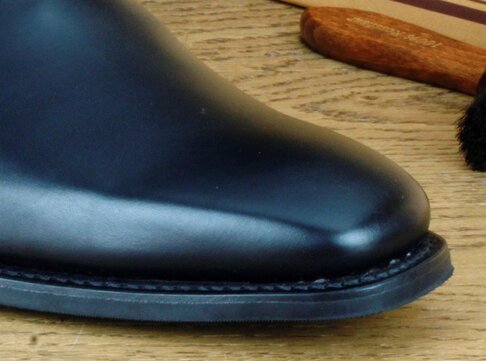 Barker Lyle Black Size UK 8 Goodyear Welted Rubber Soles