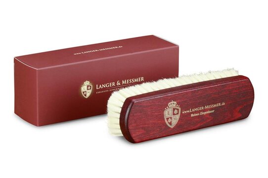 Langer & Messmer Exclusive Light Goathair Polishing Brush Bordeaux
