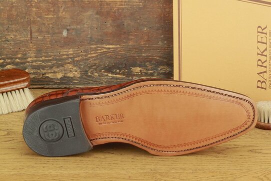 Barker Pitt Brown Stamped Goodyear Welted