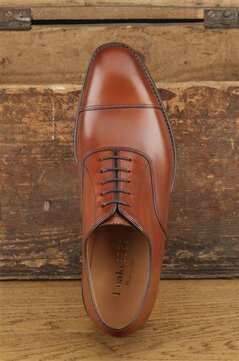 Loake Aldwych Mahogany Size 10 Goodyear Welted Rubber Soles Wide Fit
