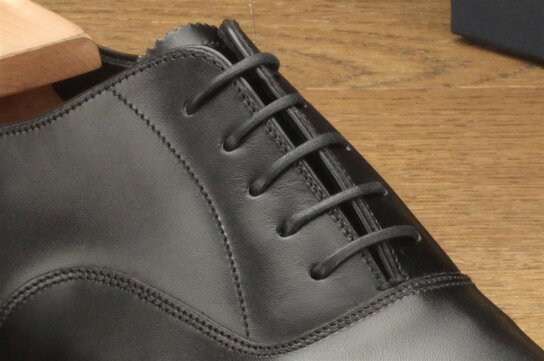 Loake Aldwych Black Goodyear Welted Rubber Soles Wide Fit
