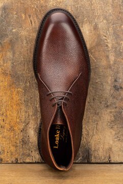 Loake Lytham Oxblood Grain Goodyear Welted Rubber Soles