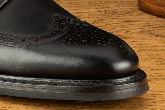 Loake Birkdale Black Goodyear Welted Rubber Soles 8