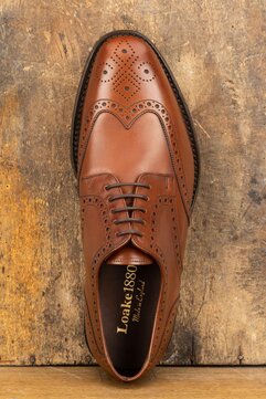 Loake Wembley Mahogany Goodyear Welted Rubber Soles 7