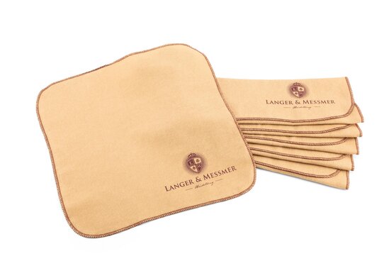 Langer & Messmer Set of 6 Cotton Polishing and Application Clothest beige