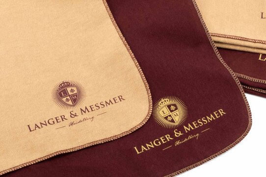 Langer & Messmer Set of 6 Cotton Polishing and Application Clothest bordeaux/beige