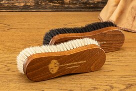 Langer & Messmer 2-piece Premium Shoe Brush Set Horsehair...
