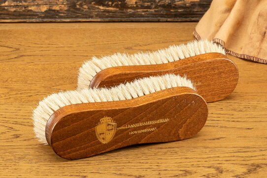 Langer & Messmer 2-piece Premium Shoe Brush Set Horsehair light/light