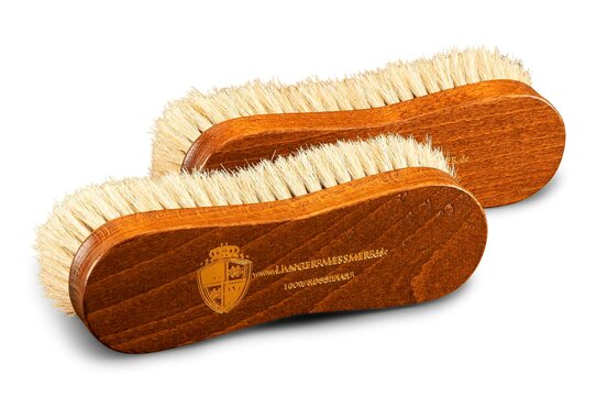 Langer & Messmer 2-piece Premium Shoe Brush Set Horsehair light/light