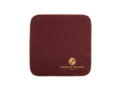 Langer & Messmer Set of 10 Cotton Polishing and Application Cloths bordeaux/beige