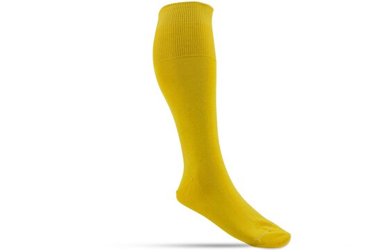Langer & Messmer Mens Cotton Knee-Length Socks Lemon Yellow UK Size 7.5-8