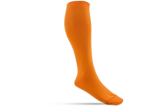 Langer & Messmer Mens Cotton Knee-Length Socks Orange UK Size 7.5-8