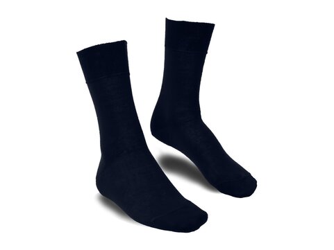 Langer & Messmer Mens Merino Calf-Length Socks Dark Blue UK Size 7.5-8