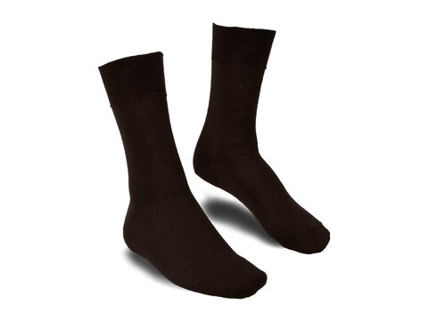 Langer & Messmer Mens Merino Calf-Length Socks Coffee UK Size 7.5-8