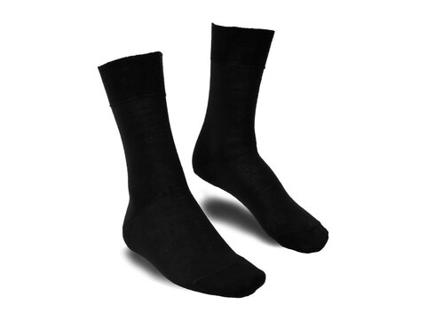 Langer & Messmer Mens Merino Calf-Length Socks Black UK Size 7.5-8