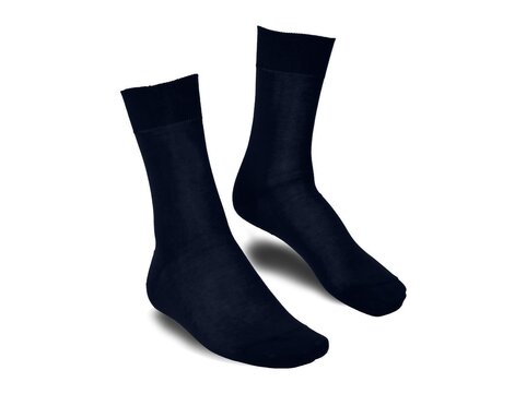 Langer & Messmer Calf-Length Socks Filoscozia Dark Blue UK Size 9.5-10.5