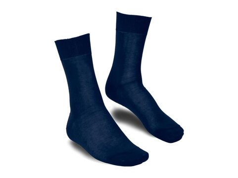 Langer & Messmer Calf-Length Socks Filoscozia Denim UK Size 7.5-8