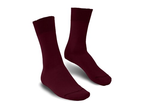 Langer & Messmer Herren Socken aus weicher Baumwolle Farbe Bordeaux