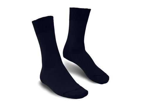 Langer & Messmer Mens Cotton Calf-Length Socks Dark Blue UK Size 7.5-8